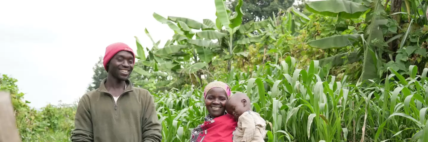Parents with their young child
