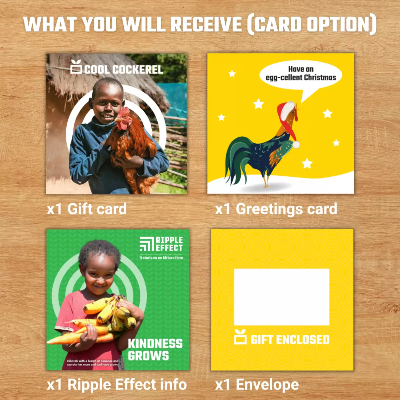 Flay lay of Cool Cockerel gift pack