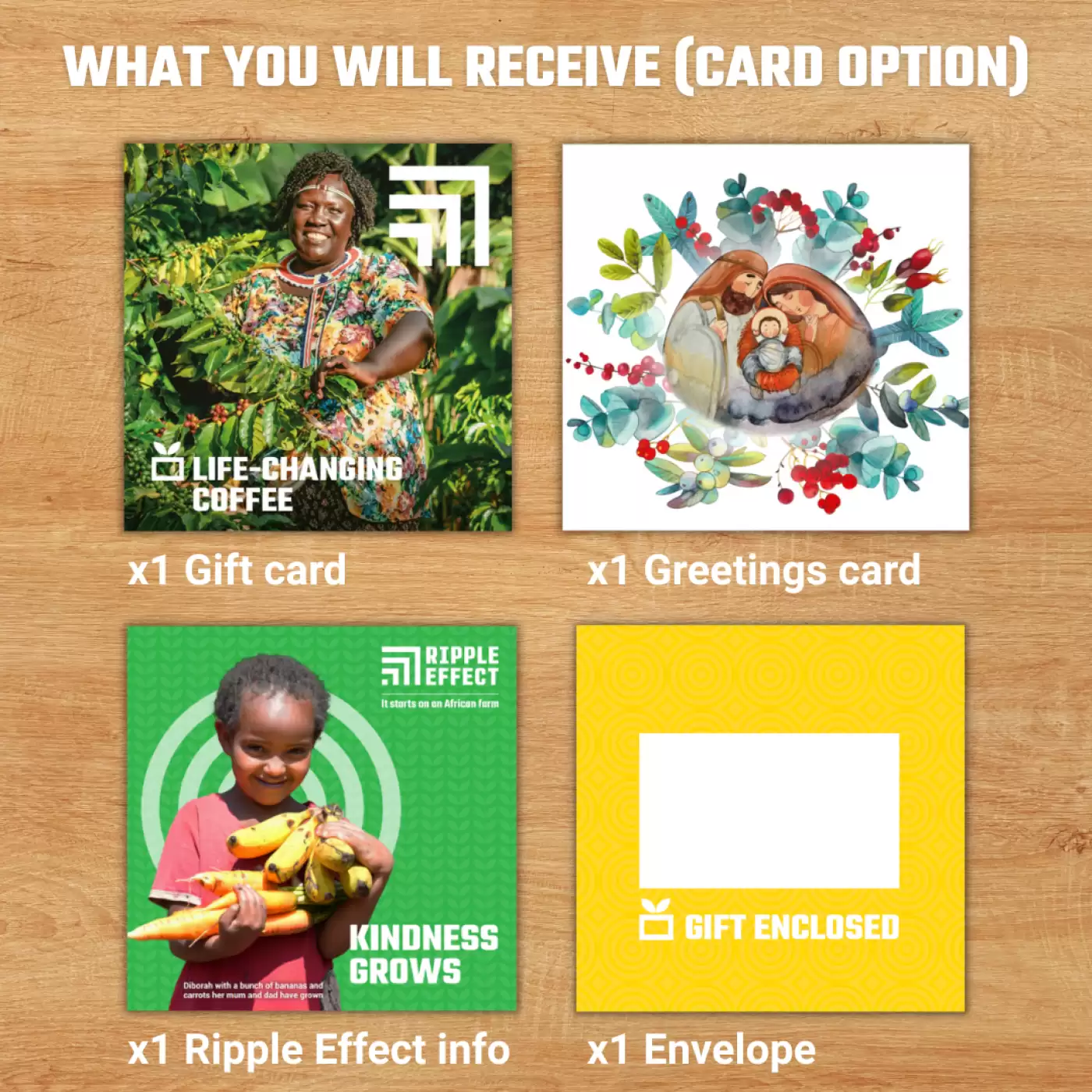 Flat lay of Life-Changing Coffee gift pack