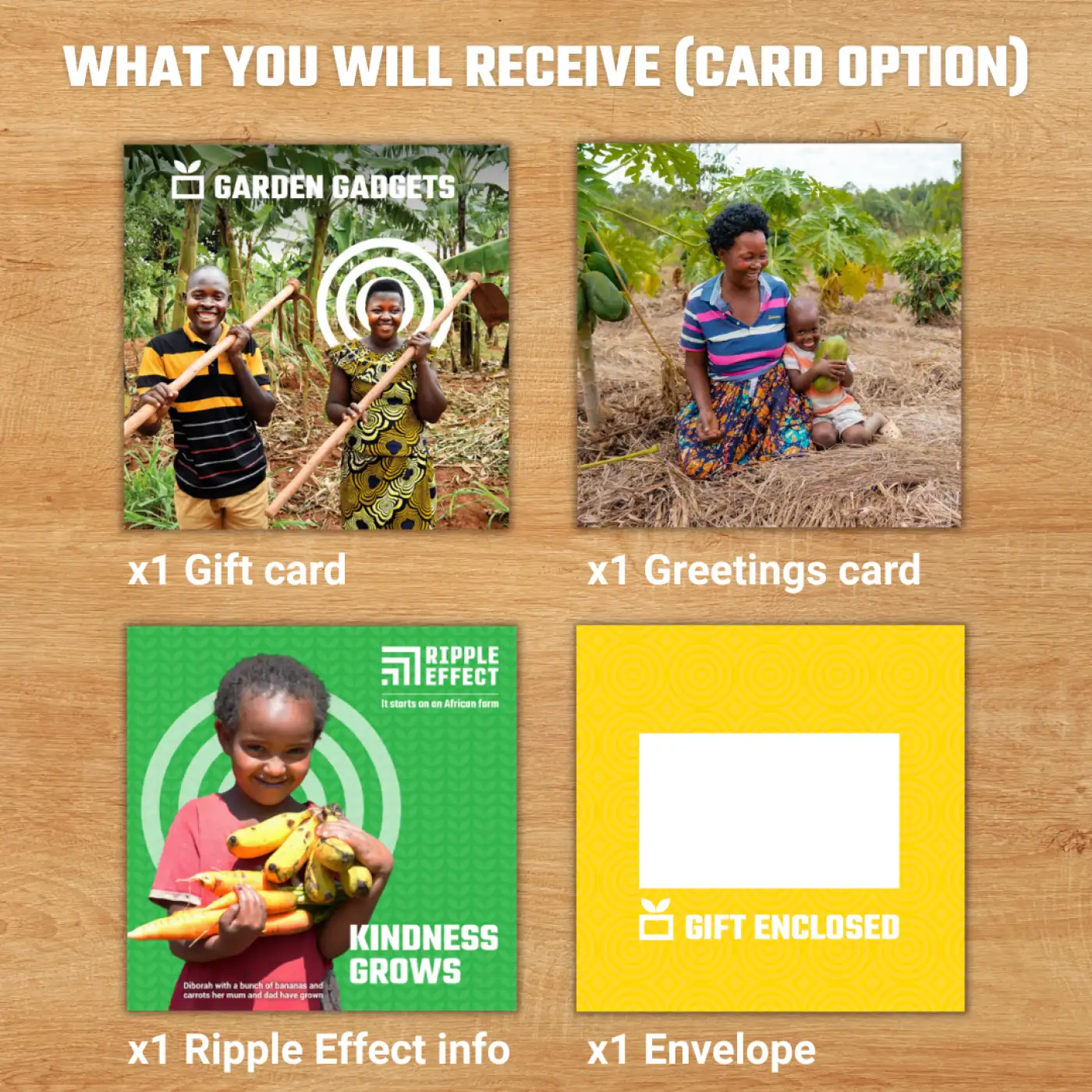 Flat lay of Garden Gadgets gift pack