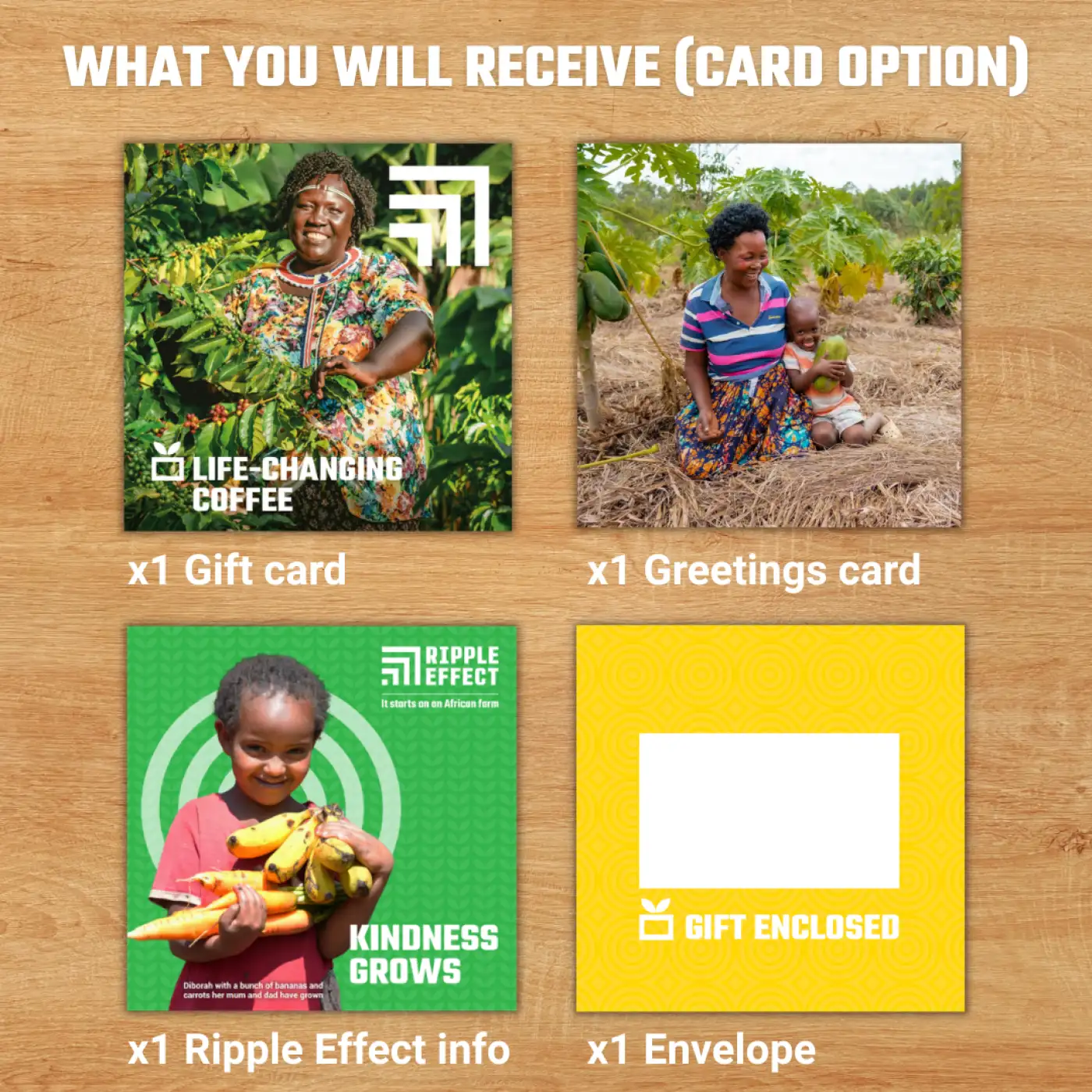 Flat lay of Life-Changing Coffee gift pack