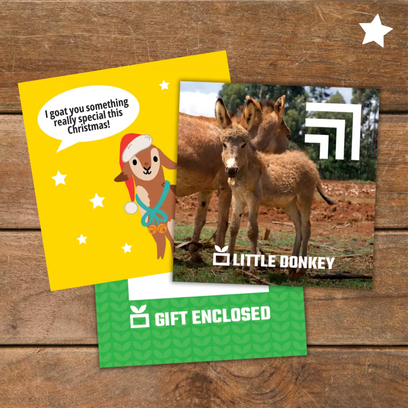 Flat lay of Little Donkey gift pack