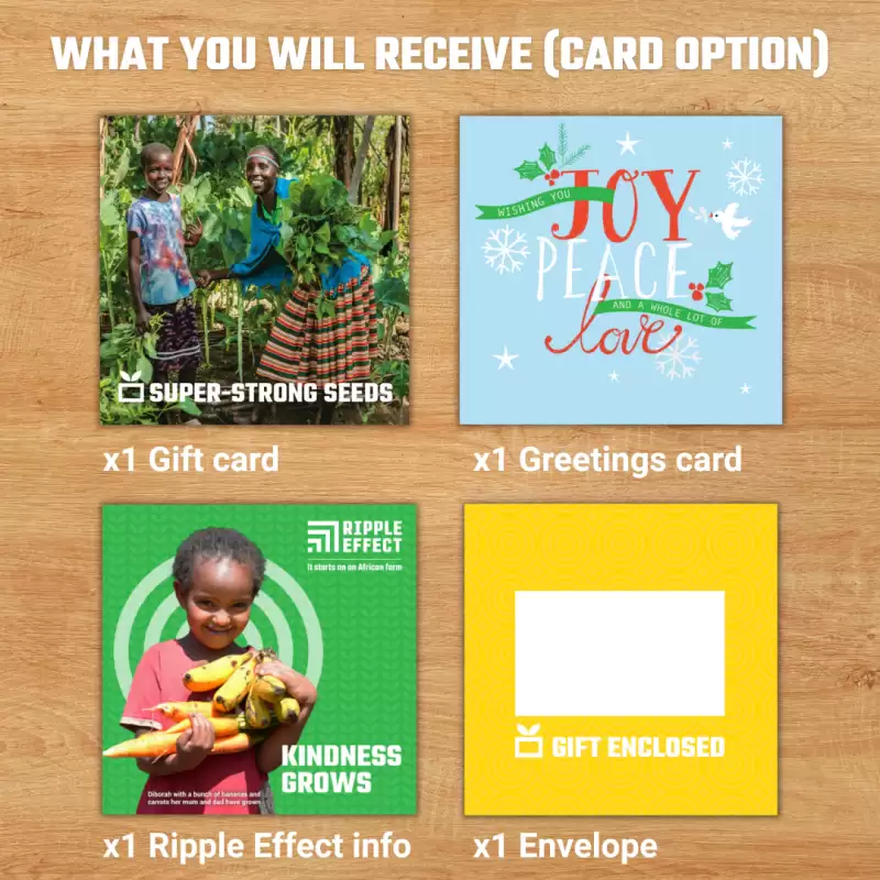 Flat lay of Super-Strong Seeds gift pack