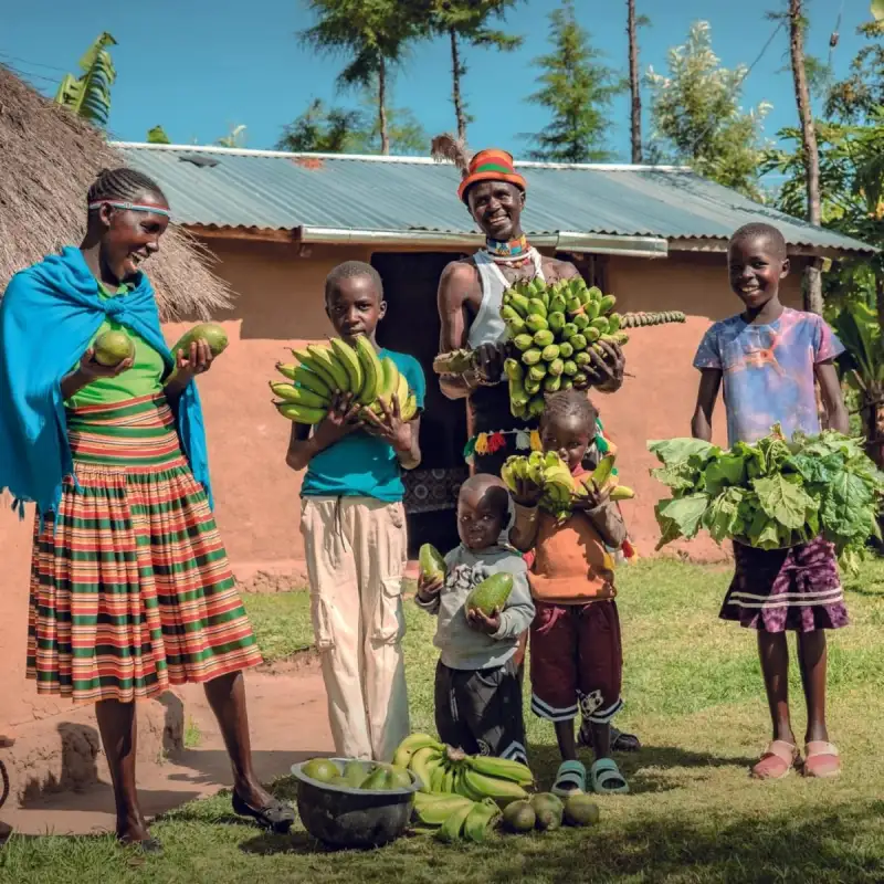 Ripple Effect farmers tending to their vegetable patch