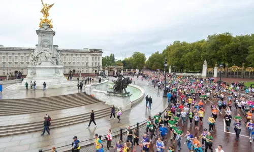 Royal Parks runners outside Buckingham Palace