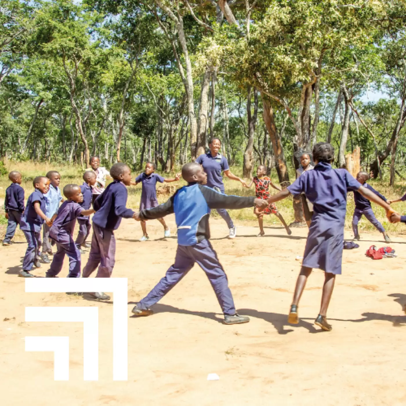 School children in Zambia playing