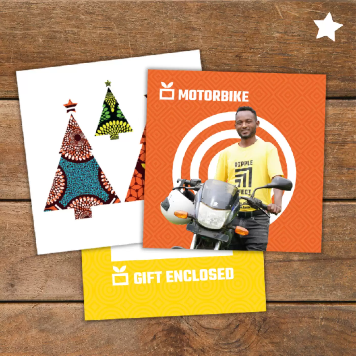 Flat lay of Ripple Effect charity gift pack