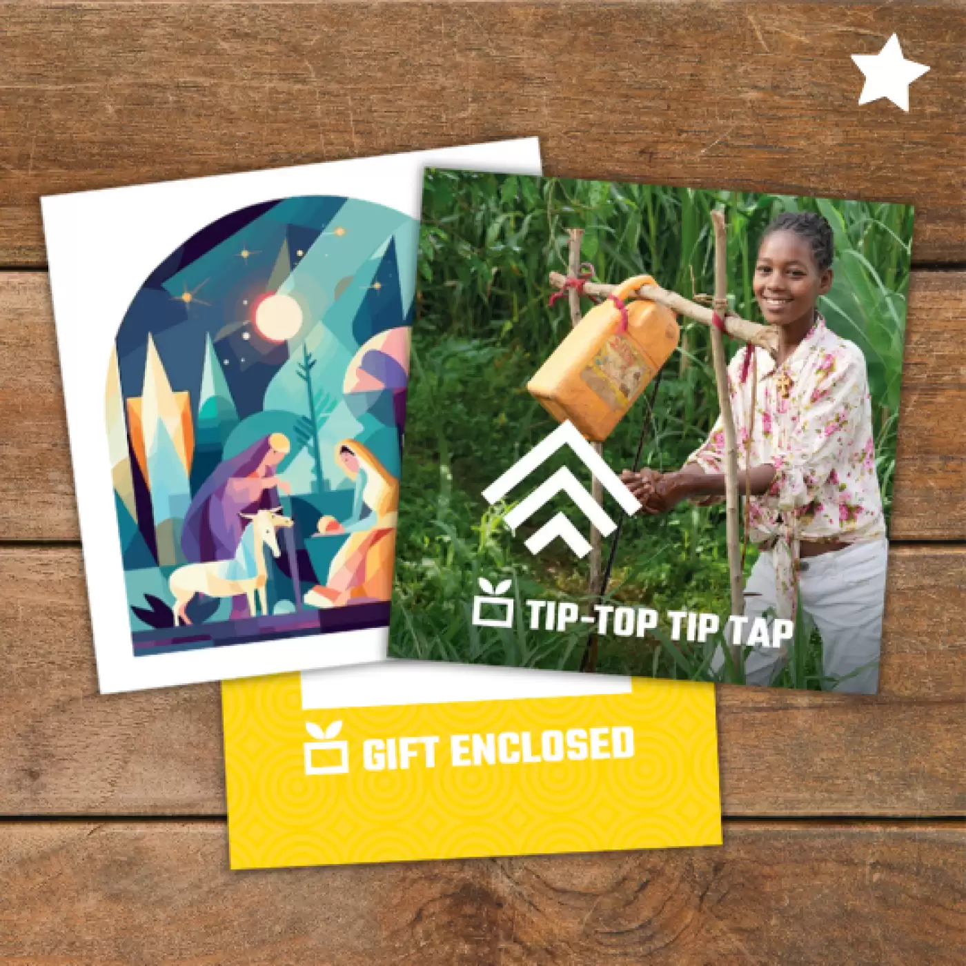 Flat lay of Tip-Top Tip Tap gift pack