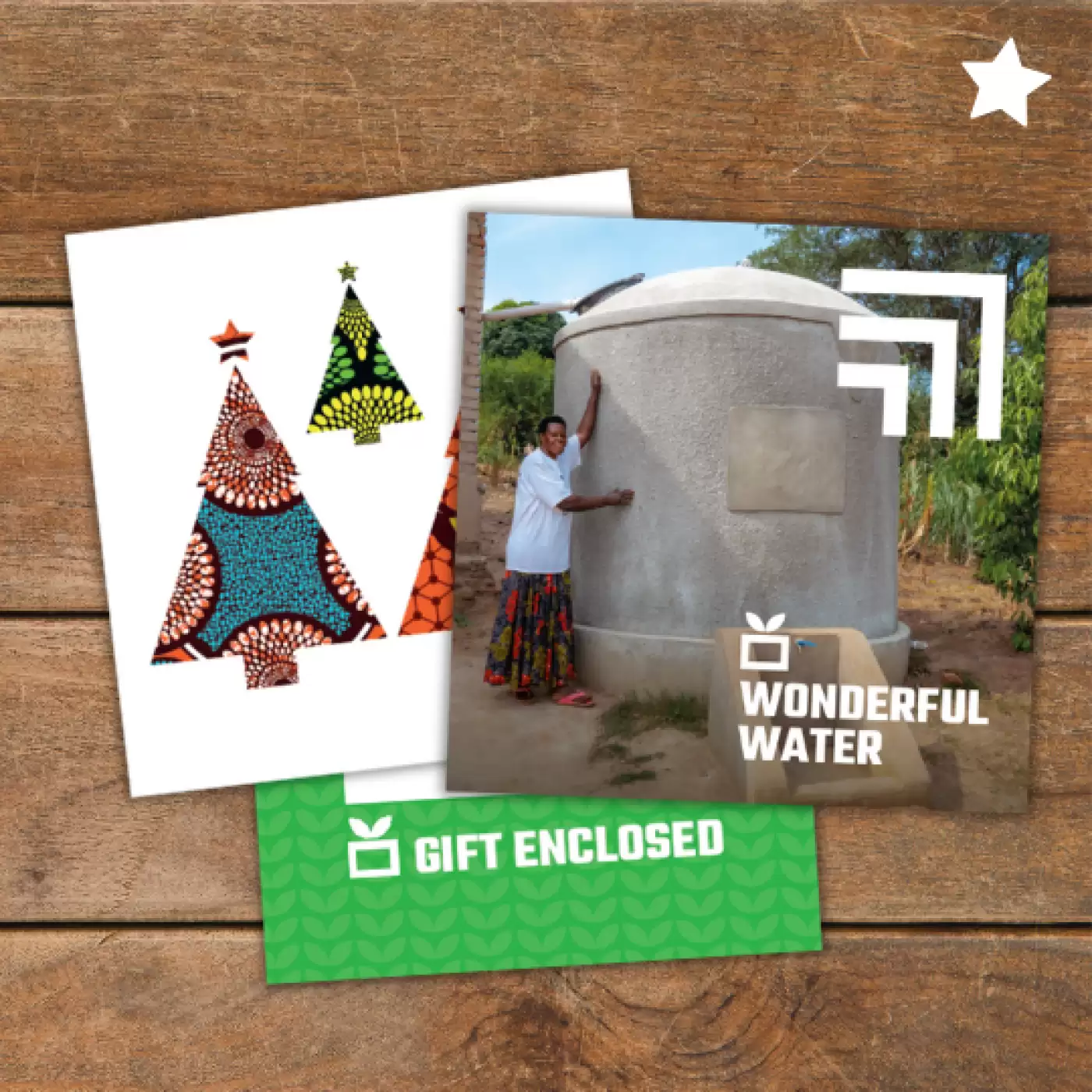 Flat lay of a Ripple Effect charity gift pack